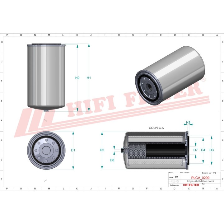 FUEL WATER SEPARATOR FILTER