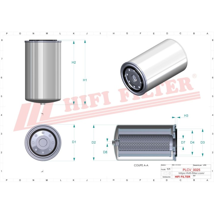 FUEL WATER SEPARATOR FILTER