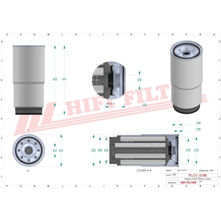FUEL WATER SEPARATOR FILTER